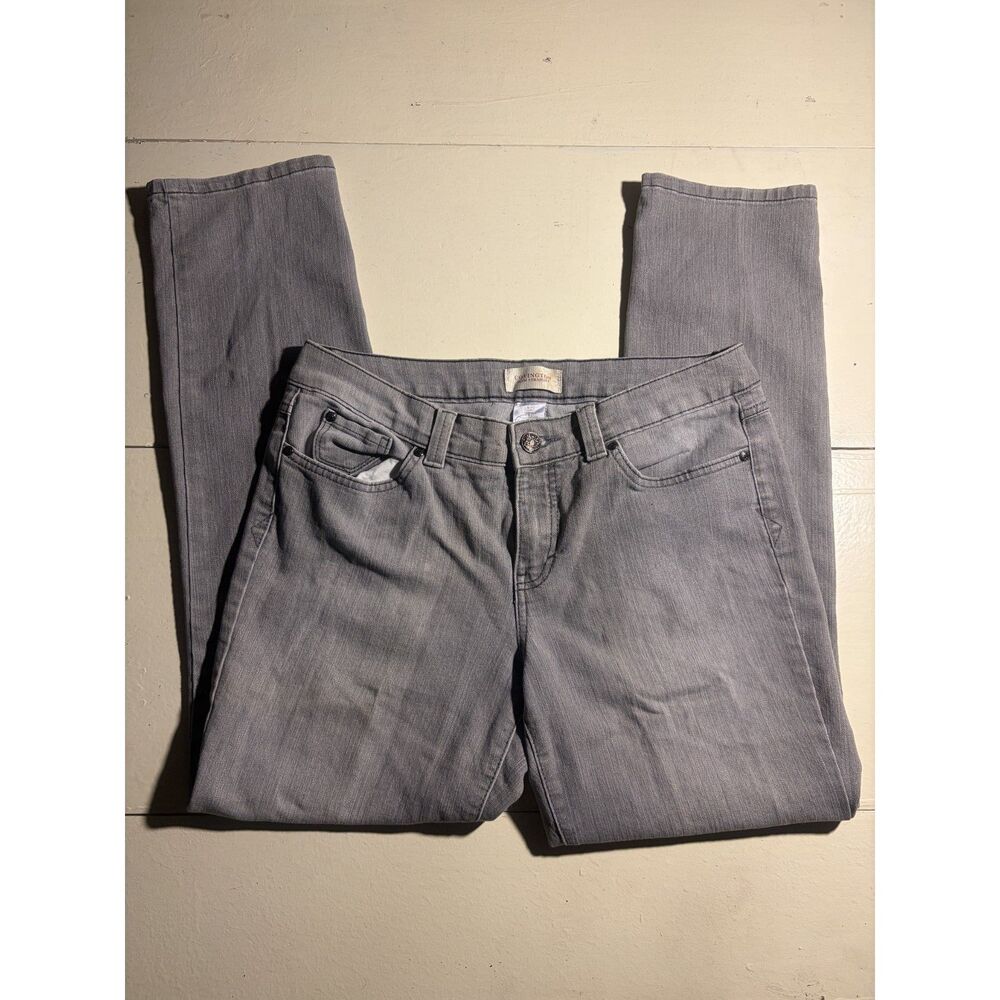 Gray jeans slim straight